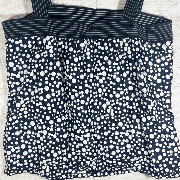 LOFT Black w/ White Polka Dots Tank Top with Wide Band Straps Size 14 - Picture 4 of 9